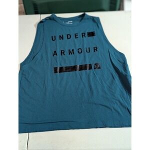 Under Armour Teal Loose Heatgear Sleeveless Tank Top Mens XL